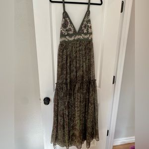 Free People Green Maxi Dress Size XS